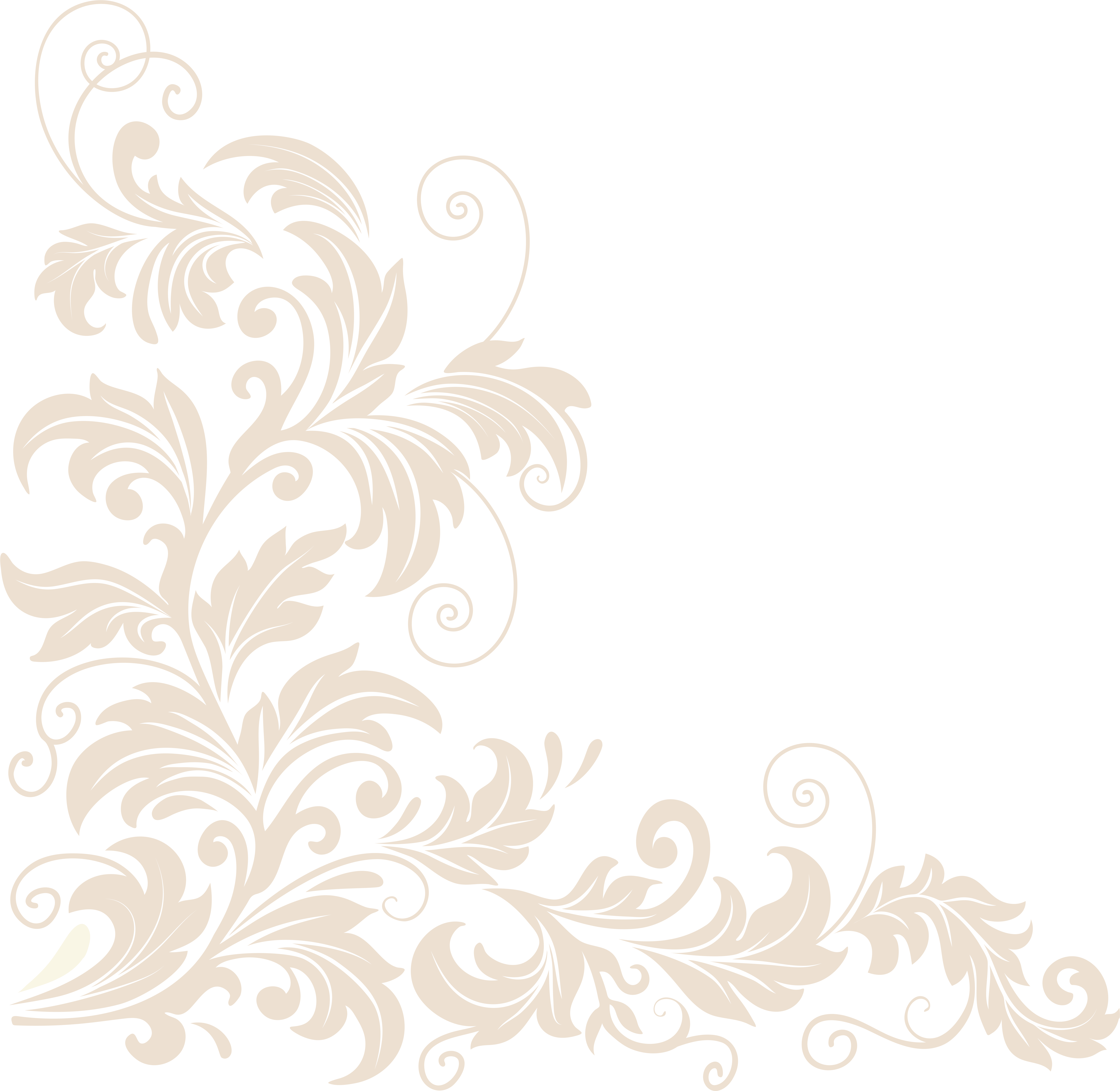 Ornamen batik kembang kiri atas